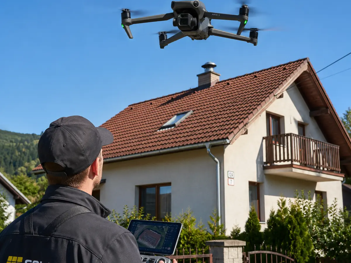 Letecké zameranie inštalácie dronom DJI
